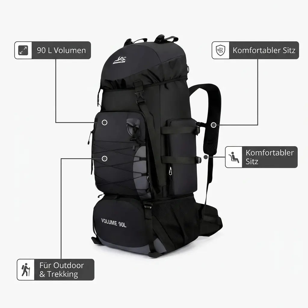 Trekking Backpack 90L Outdoor | TrekWard